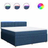 Maison Chic Box spring postelja - Vzmetna postelja z vzmetnico modra 180x200 cm blago SL23993, (21879850) | Shoptok.si