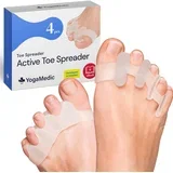 YOGAMEDIC silikonski razpiralci prstov za korekcijo hallux valgus - komplet 4 kosov odprta embalaža