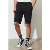 ALTINYILDIZ CLASSICS Men's Black Standard Fit Normal Cut Pocket Cotton Knitted Shorts Cene