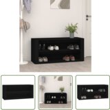 The Living Store Regal za čevlje Črna 100x35x45 cm inženirski les - Stojalo Za Čevlje, (21744619) | Shoptok.si