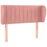  Uzglavlje s ušima ružičasto 103x23x78/88 cm baršunasto | shoptok.hr
