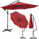 UNIPRODO Vrtni senčnik z roko, okrogel, nagiben, premer. 300 cm bordo, (21091243) | Shoptok.si