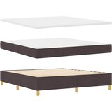  Krevet s opruga kutije Tamno smeđa 180 x 200 cm tkanina | shoptok.hr