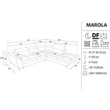 Stylife KOTNA SEDEŽNA GARNITURA, tkanina svetlo siva | Shoptok.si