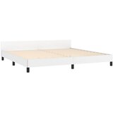  Okvir za krevet s uzglavljem bijeli 200x200 cm od umjetne kože | shoptok.hr