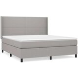 Box spring postelja z vzmetnico svetlo siva 160x200 cm žamet, (20789969) | Shoptok.si