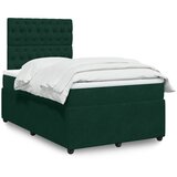  box spring s madracem tamnozeleni 120x190 cm baršunasti | shoptok.hr