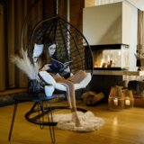 Kondela Viseči stol, baker/rjava/krem, NOLAN NEW | Shoptok.si
