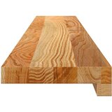  Okenske police 2 kosa svetlo rjava 110x15x2 cm trdna hrastovina | Shoptok.si
