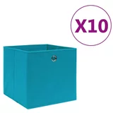  Škatle 10 kosov netkano blago 28x28x28 cm baby modre
