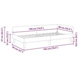 vidaXL Kutni okvir kreveta Ostalo s uzglavljem Plava 90 x 190 cm | shoptok.hr