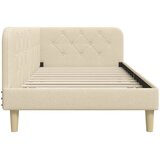  Kutni okvir kreveta Krema 90 x 200 cm tkanina | shoptok.hr
