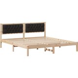  Konstrukcija postelje z vzglavjem Črna 160 x 200 cm blago, (5000084048) | Shoptok.si