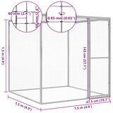  Kavez za mačke 1,5 x 1,5 x 1,5 m od pocinčanog čelika | shoptok.hr