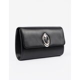 Shelvt Black clutch bag with silver elements | shoptok.hr