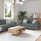 SOFA 3 pcs Tamno siva 221 x 80 x 80 cm Platnasta tkanina Cijene