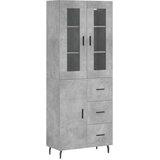  Visoka komoda siva betona 69,5x34x180 cm od konstruiranog drva Slike