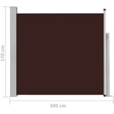  Uvlačiva bočna tenda za terasu 170 x 300 cm smeđa | shoptok.hr