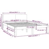 Za krevet od masivnog drva bijeli 135x190 cm 4FT6 bračni | shoptok.hr