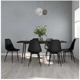  Jedilni stoli 6 kosov črne barve PP | Shoptok.si