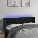  LED uzglavlje crno 163x16x78/88 cm baršunasto | shoptok.hr