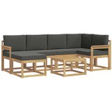 vidaXL Zunanja garnitura za sedenje z blazino 7 pcs Bela in antracit, (5000282143) | Shoptok.si
