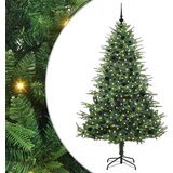 vidaXL Umjetno božićno drvce s rasvjetom i setom kuglica Zelena 210 cm | shoptok.hr