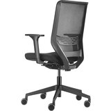 TrendOffice Pisarniški vrtljivi stol TO-SYNC Work AUTO mrežasto naslonjalo za hrbet, s kolesi, črne barve | Shoptok.si