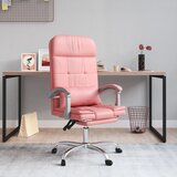 Maison Chic Masažni pisarniški stol - računalniški stol roza umetno usnje, (21784306) | Shoptok.si