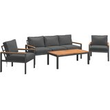 Ambia Garden LOUNGE GARNITURA akacija v celoti masivno aluminij | Shoptok.si
