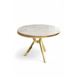 Hanah home Trpezarijski sto Mos White Marble Gold | ePonuda.com