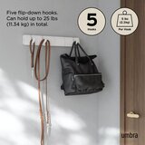 Umbra Mat bel stenski obešalnik iz masivnega bora 51 cm Flip – | Shoptok.si