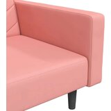  Kavč dvosed z ležiščem in dvema blazinama roza žamet | Shoptok.si