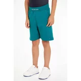 Calvin Klein Jeans Otroške kratke hlače zelena barva
