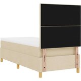  Posteljni okvir z vzmetnico in LED krem 90x200 cm tkanina, (22067174) | Shoptok.si