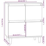  Komoda crna 60 x 35 x 70 cm od konstruiranog drva | shoptok.hr