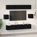  Set TV komoda 8 kom. Crni hrast Konstruirano drvo Crna 60 x 30 x 30 cm | Shoptok.si