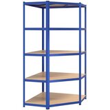 Police Regal s policami 5-nadstropni 3 kosi modro jeklo in inž. les - - modra - 37.83 - 90 x 90 x 180 cm - 2025-vidaXL-Uvoz_2 | Shoptok.si