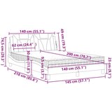 vidaXL Postelja z vzmetnico bela 140x200 cm umetno usnje | Shoptok.si