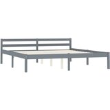 Posteljni okvir siv iz trdne borovine 160x200 cm, (20647641) | Shoptok.si