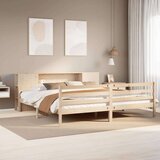 vidaXL Knjižna postelja brez vzmetnice 200x200 cm trdna borovina | Shoptok.si