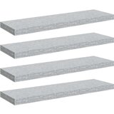  Plutajuće zidne police 4 kom boja betona 80 x 23,5 x 3,8 cm MDF | shoptok.hr