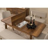 Hanah home vina bench 04 1005 walnut cream (produžni trpezarijski sto, stolice i konzola (6 komada) | ePonuda.com