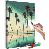  Slika za samostalno slikanje - Turquoise Palm Trees 40x60 Cijene