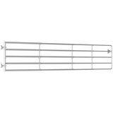 vidaXL vrata za polje s 5 šipki čelična (150 - 400) x 90 cm srebrna | shoptok.hr