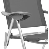  Zložljivi stoli za kampiranje 4 kosi sive barve aluminij | Shoptok.si