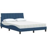  Krevet s madracem plavi 120 x 200 cm od tkanine | shoptok.hr