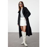 Trendyol Black Collar Detailed Oversize Woolen Coat Cijene
