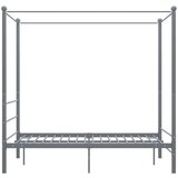  Za krevet s nadstrešnicom sivi metalni 120 x 200 cm | shoptok.hr
