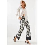 Bianco Lucci ženske pantalone Mbms005 60501005, široke nogavice, crne Cene